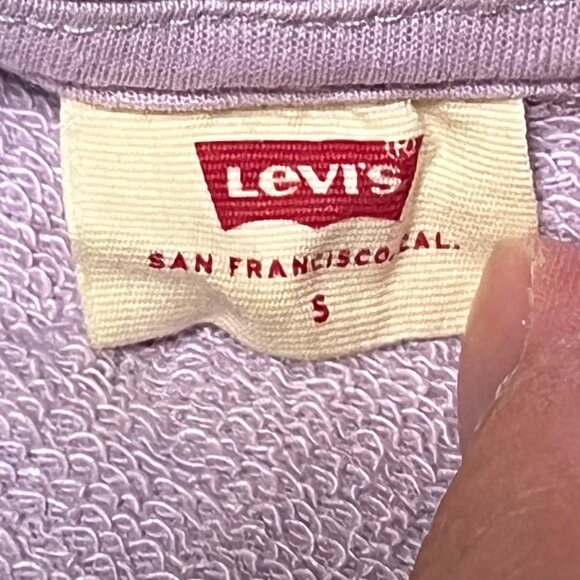 Levi's Mauve Purple Logo Hoodie Size S - Picture 3 of 4